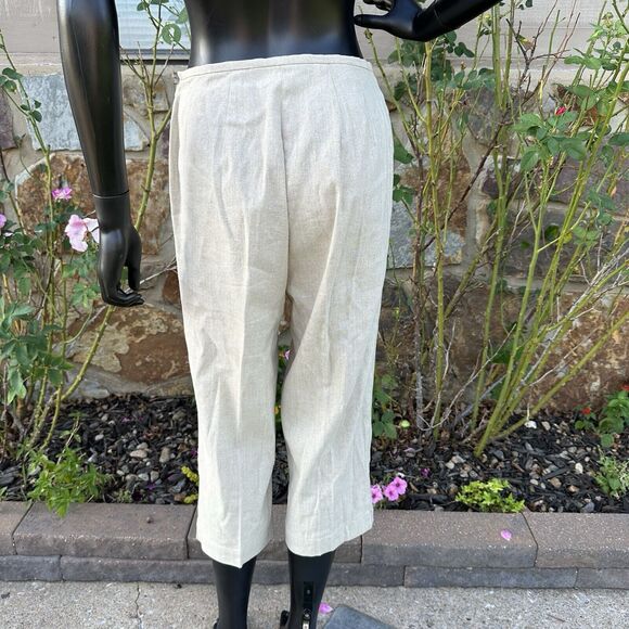 Liz Claiborne Linen 2 Piece Set Womens Size 8 Tunic Size 6 Petite Pants Beige - Picture 12 of 16